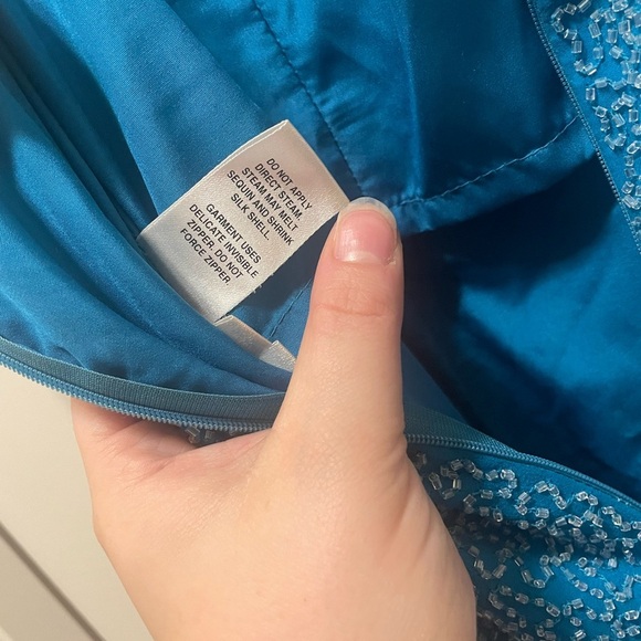 Vintage Je Matadi Fully Beaded Silk High Low Gown Size M - Picture 14 of 14